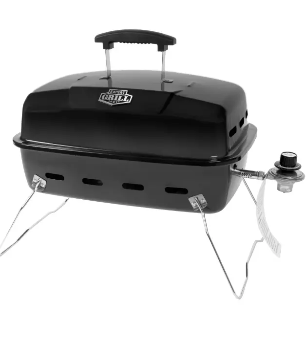 Expert Grill 1-Burner Black Portable Propane Gas 17.5 inch Grill, with Removable Lid