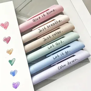 6-Pack Morandi Color Gel Pens, Soft Touch, Smooth Writing, Quick-Dry Ink, Ideal for Diary, Study, Office Supplies, Office Stationery Supplies