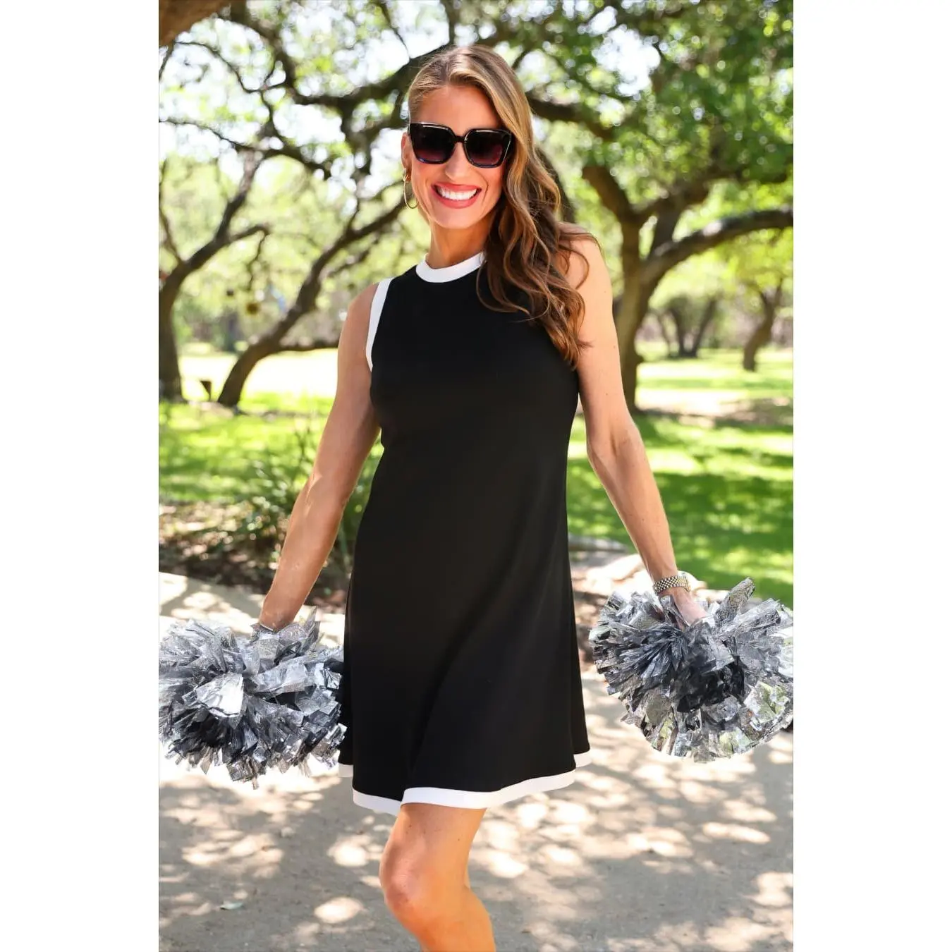 Lucy Tank Dress- Black and White