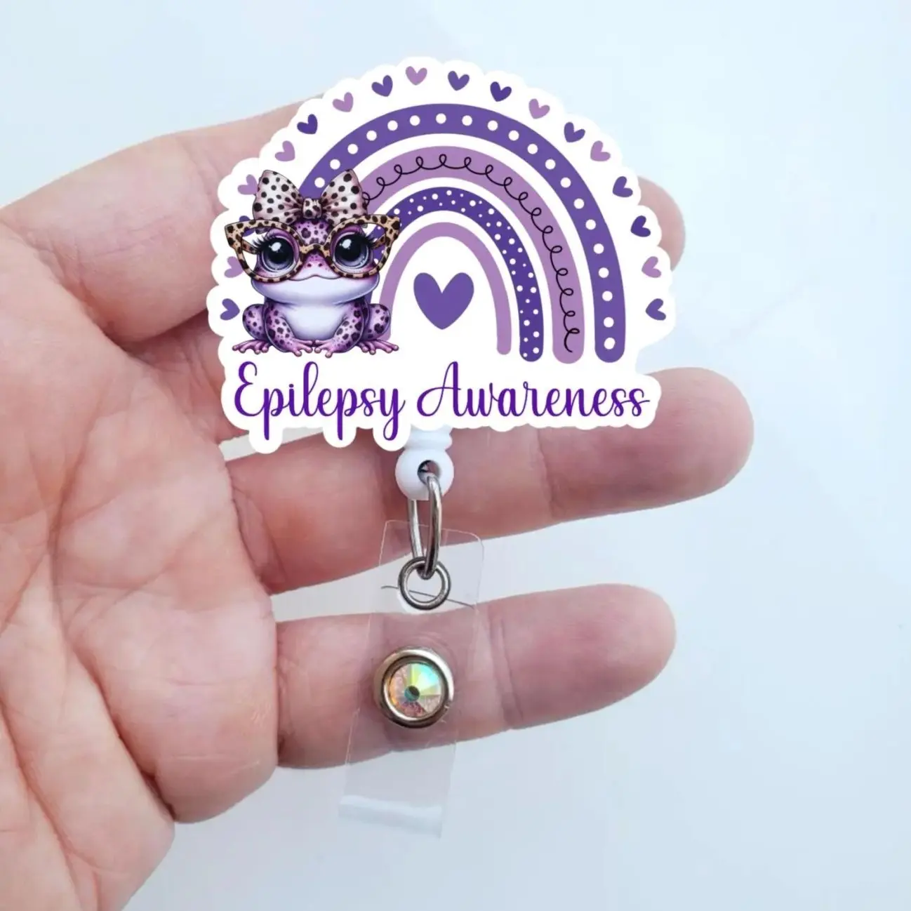 Positive Epilepsy Nurse Badge Reel, Epilepsy Awareness Healthcare Worker ID Holder, Retractable Badge 40N