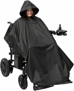 Waterproof Wheelchair Poncho Cover with Full-Body Coverage, Windproof and Rainproof, Universal Fit for Mobility Scooters and Wheelchairs