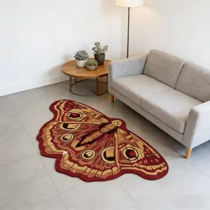 Butterfly Creative Carpet, Soft Comfortable Non-Slip Absorbent Artistic Rug, Bedroom Living Room Decoration, Universal Setting