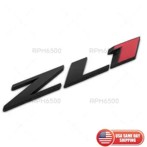 Chevy Camaro ZL1 Rear Bumper Letter Logo Emblem Badge Sticker Sport Black Red