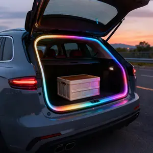 RGB LED Trunk Light Strip with App Control, 4M Color-Changing Tailgate Neon Glow Light, Waterproof Multi-Mode Car Cargo Light for Universal Fit