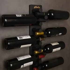 Shineless Bottle Rack Wall Mounted Wooden Made for Long Neck Bottles Functional Storage & Display. Stylish Furniture for your Kitchen and Living Room.