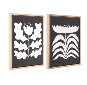 Framed Graphic Flower Wall Decor, Set of 2 by Drew Barrymore 13.5 X 17.5