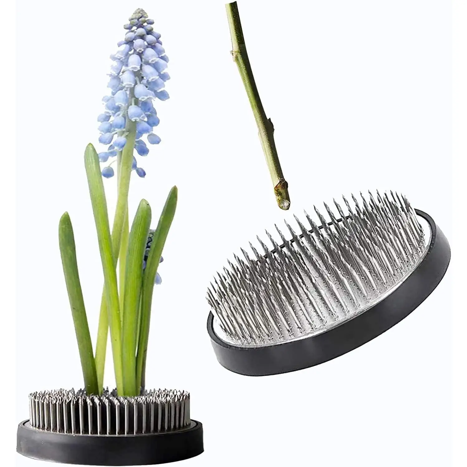 Flower Frogs Stainless Floral Frogs Kenzan Flower Vase Round Metal Flower Arranger Tool Pin Holder Ikebana Flower Pin Frogs for Vase Flower Arrangements Home DIY Craft