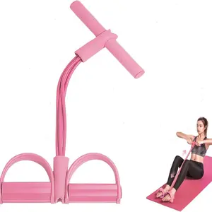 Multifunction Pedal Resistance Bands 6-Tube Manual Tension Pedal for Sit-Ups Arm Weight Training Aids Multi-Functional Accessories Secure Fit