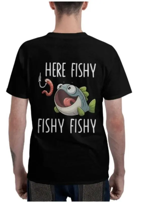 Men’s 2026 Summer Short-Sleeve Round Neck Fishing T-Shirt - Funny Fishing Lover Gift, Soft Stylish Breathable Casual Clothing, Relaxed Fit Menswear Streetwear Top