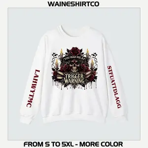 TRIGGER Warning Book 3 Sides Sweatshirt, Dark Romance Hoodie, Smut Dark Romance Gift, Booktok IICYIFU Bookish Womenswear, STFUATTDLAGG Tee