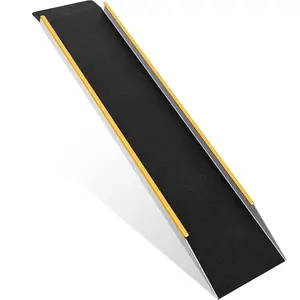 VNN 60" Aluminum Shed Ramp 1PC - 5' Long Loading Ramp for Lawn Mower, 9.8" Wide Ramps for Shed, 600 lbs Capacity Trailer Ramps for Motorcycle, E-Bike, Dirt Bike, Scooter, Bicycle