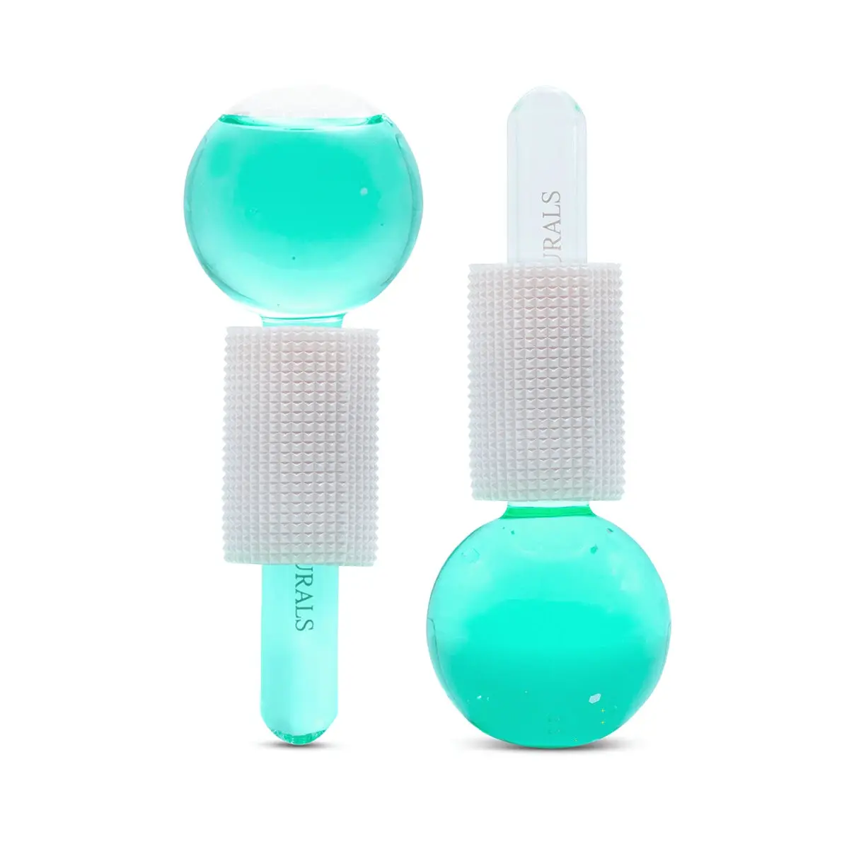 Satavi Naturals Beauty Ice Globes Clear & White Design Ideal for Skincare and Comfort Spa Gift Set Facial Cleanser Brush Cruelty-Free Ethical Care