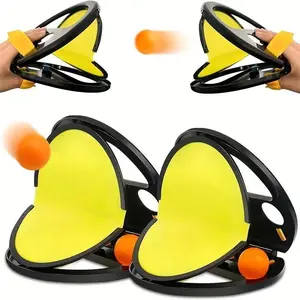 Throw and Catch Set, 1/2 Set Outdoor Beach Toy Racket, Ball-Throw Table Tennis Racket, Suitable for Camping Leisure Equipment, Outdoor Sports, Parent-Child Sports, Parties