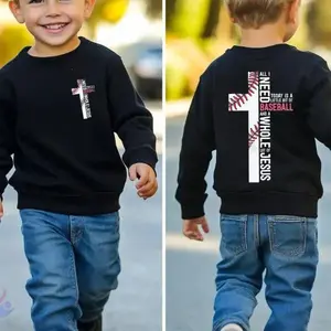 Youth And Adult I Need A Little Bit Of Baseball And A Whole Lot Of Jesus Sweatshirt, Casual Wear Gift For Son And Daughter, Apparel Made In The USA		
