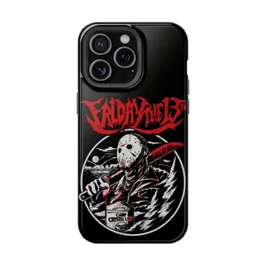 Friday the 13th Phone Case – Jason Voorhees Camp Crystal Lake Design, Horror Movie Lover Gift, Blood Red and Black Graphic, Durable  for Fans of Classic Slasher Films | Cover Suitable for iPhone 17-11 Pro Max/Plus and  Samsung Galaxy S23-25
