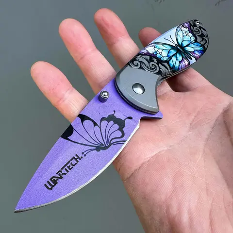 7" Premium Butterfly Outdoor EDC Pocket Folding Pocket Knife for Men Women – Razor Sharp Stainless Steel Blade, Compact & Durable Gear Tools for Camping, Hiking, Survival, Tactical and Everyday Carry (EDC)