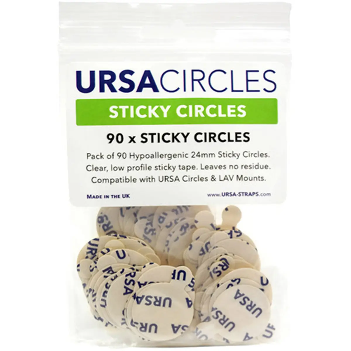 URSA Microphone Sticky Circular Pads - Durable Mounting Tape Equipment for Audio Gear, 90-Pack