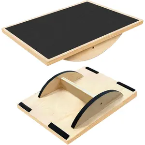 Board Professional Wobble Board for Adults Anti-Slip for Physical  Standing Desk Core Strength Wooden Rocker Board(350LBS)