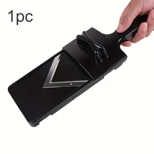 1 Heavy Duty Manual Vegetable Slicer with Ergonomic Handle Plastic Cabbage Shredder Grater for Salad Cabbage Vegetables Potatoes Carrots Onions 80+Chars Kitchen Tool WhiteBlack