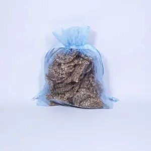 4 In. X 5 In. Light Blue Sheer Organza Pouch | 12 Count