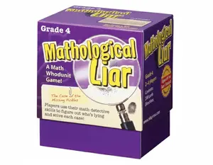 Grade 4 Math Liar Card Game - 8-10 Years Math Focus Educational Learning Card Game for Kids
