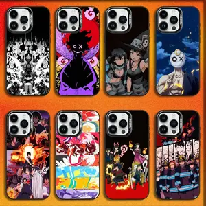Cartoon F-Fire F-Force Manga Phone Case For iPhone 17,16,15,14,13,12,11,Mini,Pro,E,MAX Black Candy Matte Shockproof Cover