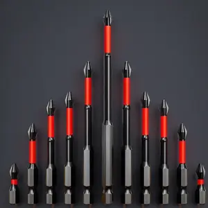 High Torque Precision Screwdriver Bit Set, Anti-Slip & Rust-Resistant Tungsten Steel Hex Shank Bits. Durable Driver Bits for Electric & Impact Drills. Professional Repair & DIY Kit. 6.35mm Quick-Change Interface.