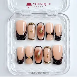 Younique Nails 2025 | LT Studio | Antique Charm  | 10PCS 100% Handmade Press-On Nails | Reusable Colorful Art