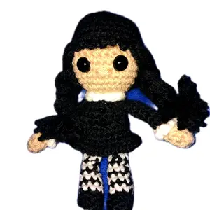 Crocheted Wednesday Adams