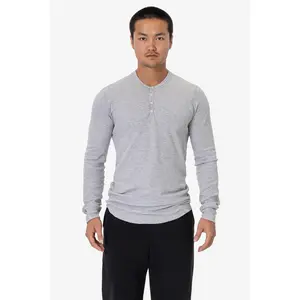 T457 - Poly-Cotton Thermal Long Sleeve Henley