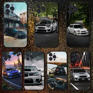 WRX Ste Car Phone Case For iPhone17, 16,15,14,13,12,11 Plus,Pro Max,XS,X,XR,SE,Mini,8,7,Soft Silicone Black Cover