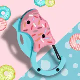 Pink Donut Design EDC Pocket Knife - Folding Utility Box Cutter, Home Supplies Tools and Gadgets, Outdoor Tool, Cool Gifts for Adults, Mini Useful Items, Mini Stuff That Actually Works, Stocking Stuffers Gift for Boyfriends
