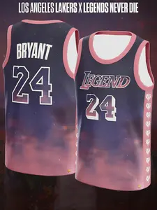 Los Angeles Kobe Bryant 24 Ken Williams Forever Legend Basketball Jersey, Breathable Mesh Sleeveless Vest, Hip Hop & Basketball Enthusiasts Choice
