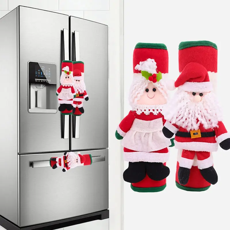Set of 2 Santa Claus Fridge Magnets, Christmas Decorations, Christmas Ornaments, Festive Holiday Gifts, Scene Setting Accessories, Perfect for Home Decoration