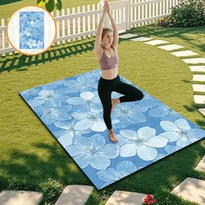 1pc Anti-Slip Aloe Vera Yoga Mat, Outdoor Home Fitness Pad, Thick Wide Long Sports Mat, Odorless Sweat Absorbent, Comfortable Exercise Mat