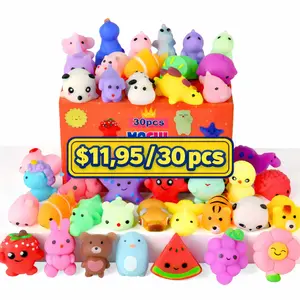 Squoomi 30PCS Mini Mochi Squishy Toys Kawaii Animal Stress Relief Sensory Party Favor Set