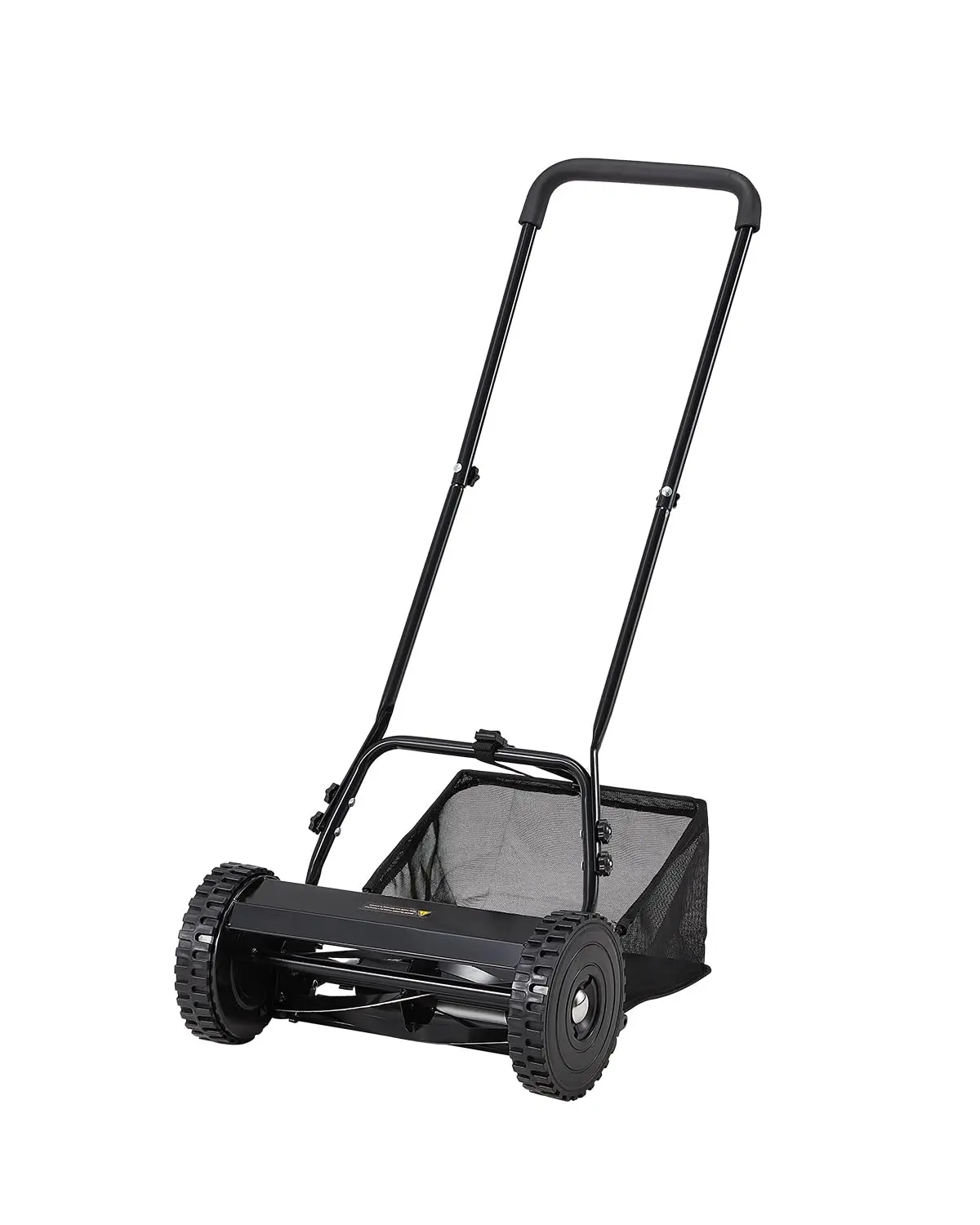 AECOJOY Walk-Behind Push Lawn Mower, 5-Blade Reel Mower with Grass Catcher, Height Adjustable, Ideal for Lawn, Garden and Outdoor Spaces
