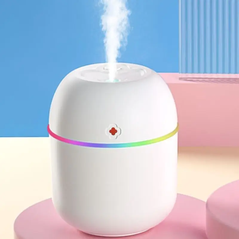 3 in 1 Portable USB-Powered Mini Humidifier, Personal Desktop Humidifier with Night Light, Auto Shut-Off, 2 Mist Modes, Super Quiet Humidifier, Home D