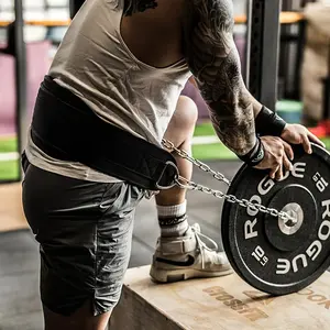 Adjustable Weight Lifting Belt, 1 Count EVA Material Weight Lifting Belt with Metallic Hook & Chain, Multifunctional Fitness Accessories for Men & Women, Weighted Belt