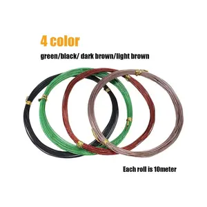4 Rolls Colorful Eco-Friendly Aluminum Wire, 9 Gauge Craft Wire, 1.0mm X 10m, DIY Crafts, Gardening, Floral Arrangements, Soft Aluminum Skeleton Wire