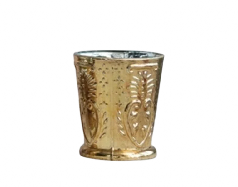 Mercury Glass Votive Holder Gold