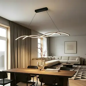 Modern Minimalist Double Wave LED Pendant Light