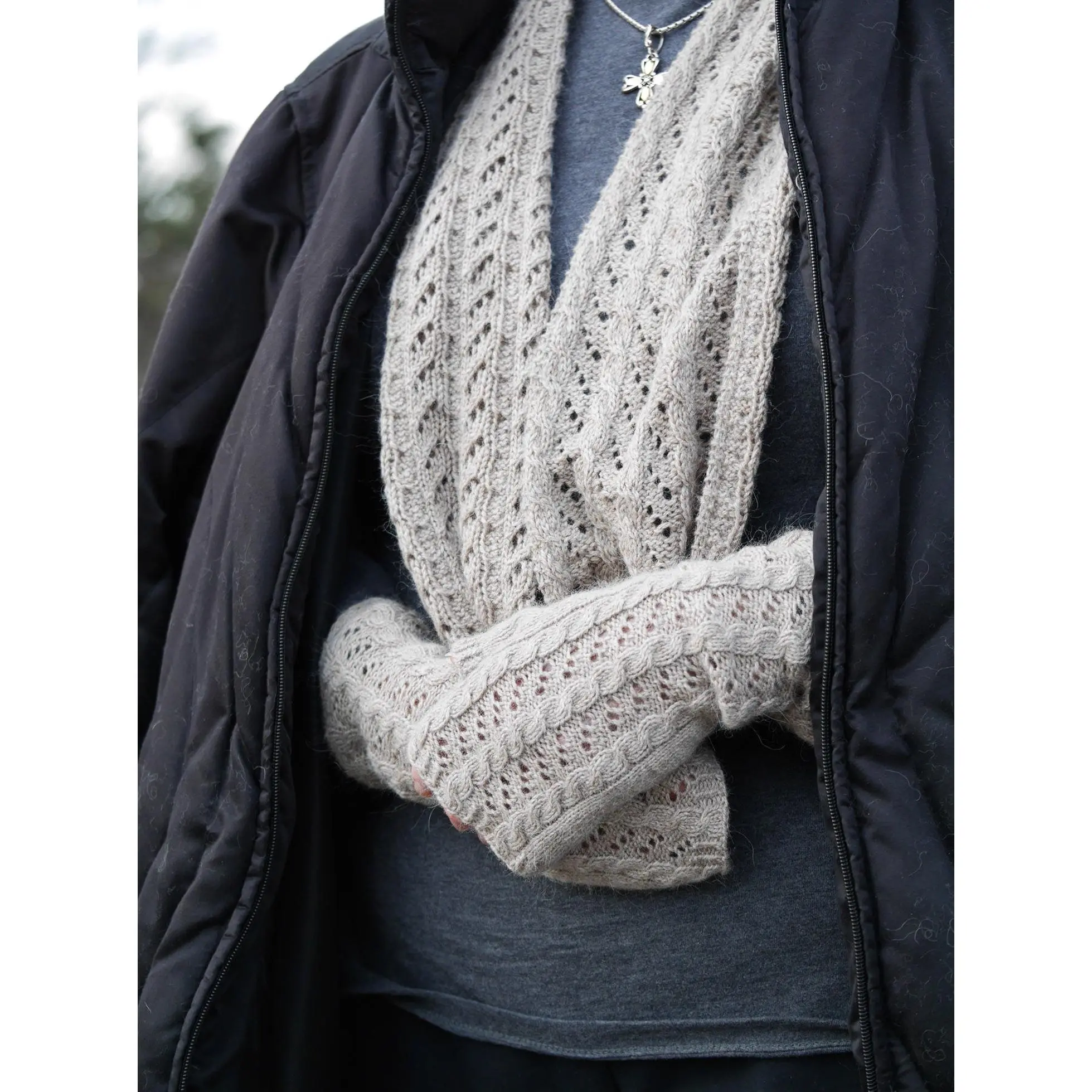 Two for the Money Fingerless Mitts <br/><small>knitting pattern</small>