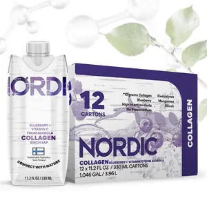 Collagen peptide - Organic birch sap, wild Blueberry and Vitamin C, 10 grams Collagen Peptide | 12 pack