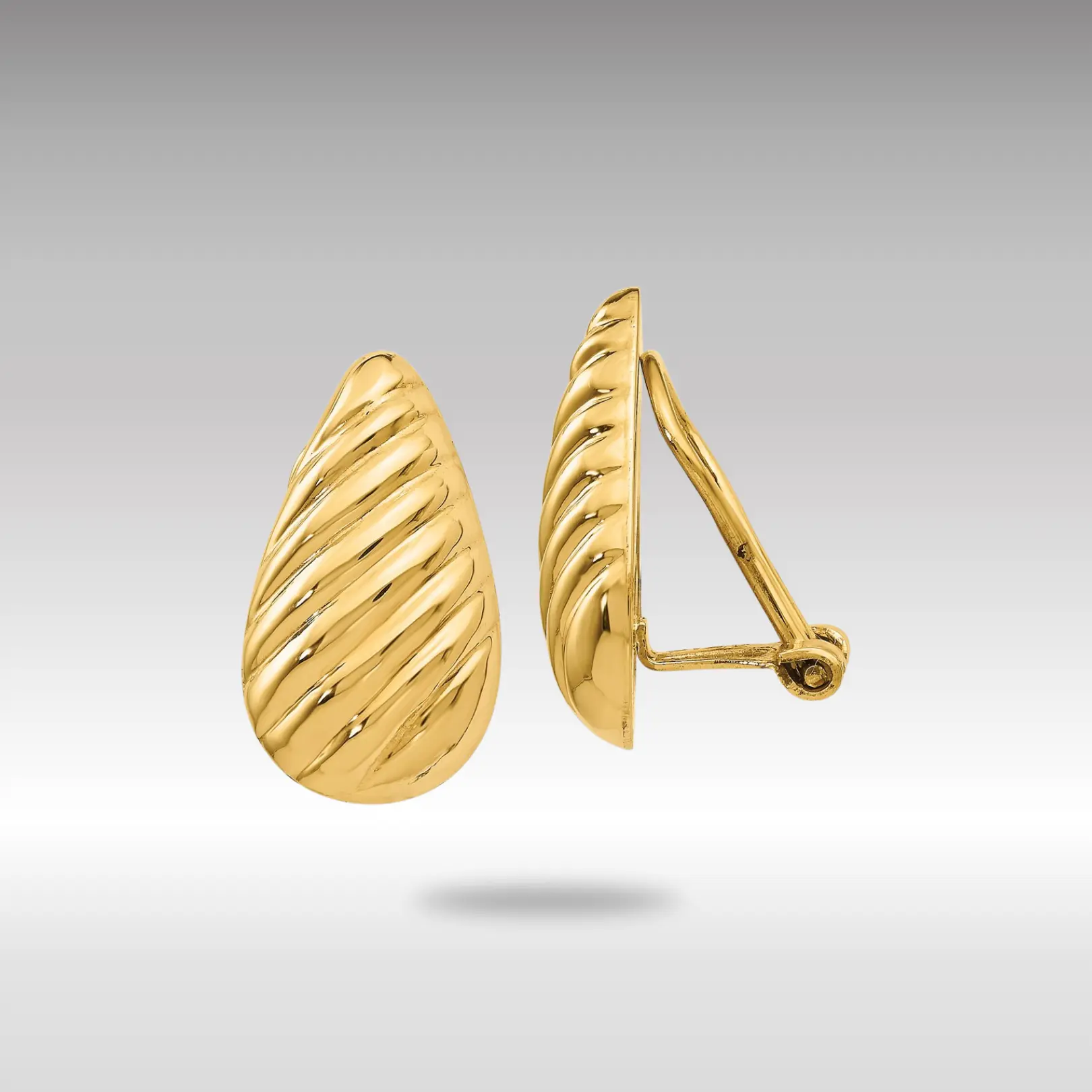 14K Gold Non-pierced Fancy Earrings - Model H634