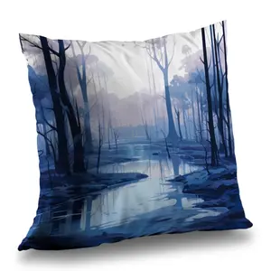 MWW C1PC2626MUPXZG 26x26 in. Watercolored Standard Cold-Resistant Mud-Repellent White Polyester Twill Throw Pillow for Home Decor, Watercolored Standard Pillows