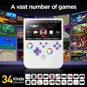 H5 Handheld Game Console, Mini Portable Video Game Machine, 5-Inch IPS Screen, 34+ Mainstream Emulators, 64GB TF Card, Gift for Boyfriend
