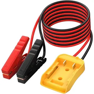 2FT 8AWG  Jumper Cables with Adapter, Portable  Power Booster Cables, Automotive  Jumper Starter for Jump Starting Using Tool, Compatible with 20V