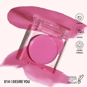 Moira Cosmetics Loveheat Cream Blush 014 I Desire You Lightweight Dewy Formula with Vitamin E & Rosehip Oil Vegan Cruelty-Free Makeup