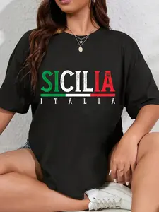100% Cotton Unisex Sicilia Italia | Flag Of Sicily | Proud Sicilian Italian T-Shirt